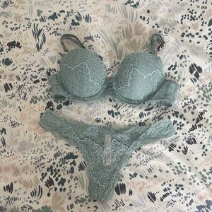 Victoria’s Secret Lace Lingerie Set in Mint Green